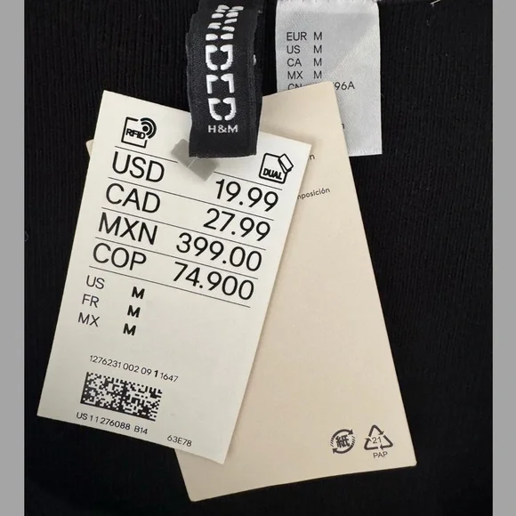 H&M Women’s Black Sleeveless Button-Down Shirt – M - Picture 2 of 2